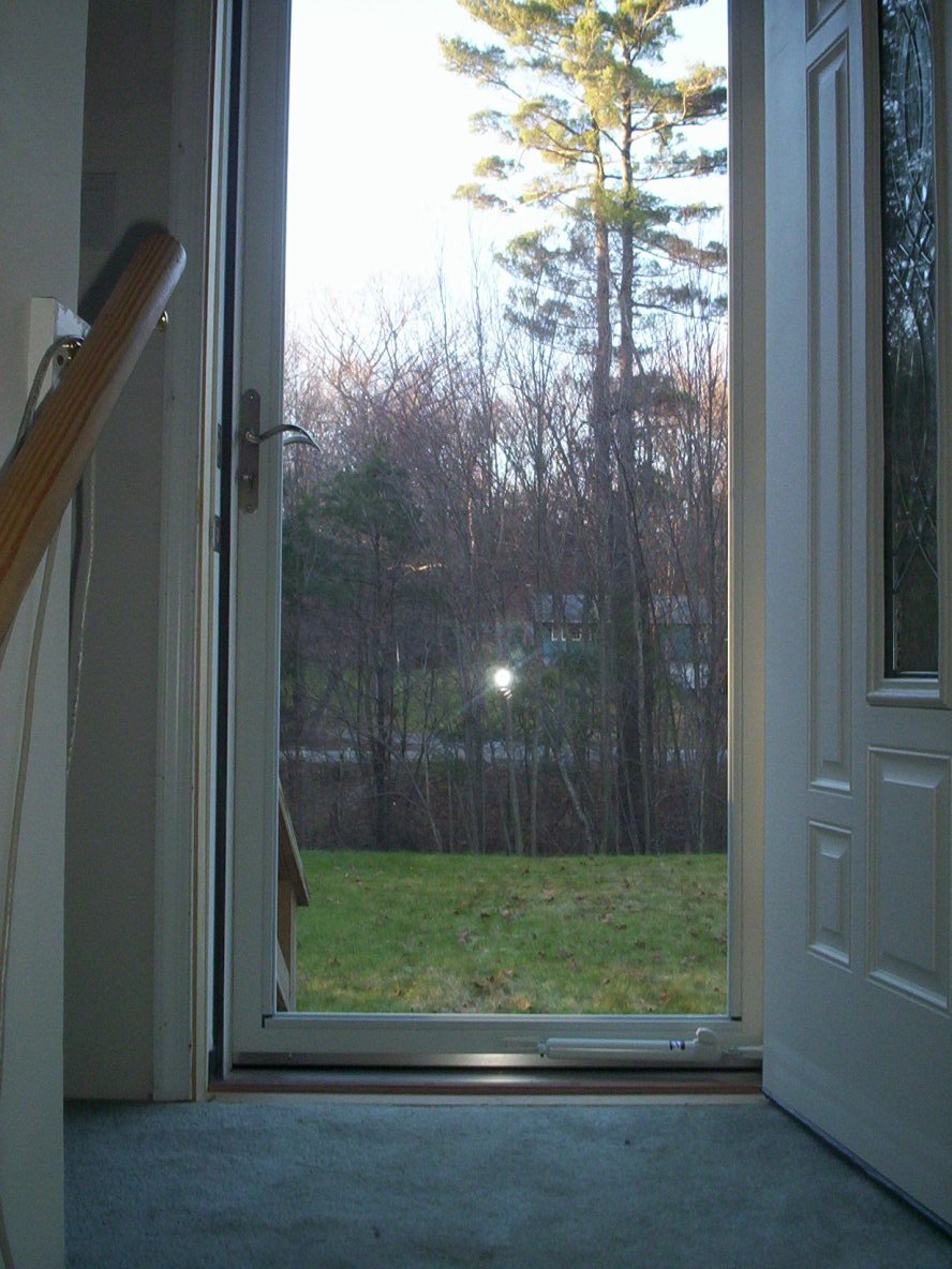 Looking Out Front Door